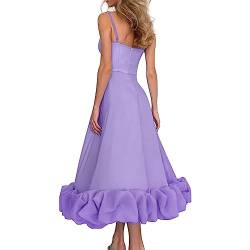 Damenkleid – Mode Straps groß Schaukel Abendkleid für Frauen Sommer Drei Blumen Eine Linie Kleid Neues Kleid Elegant Zubehör Foto Schwangerschaft, violett, Small von Générique