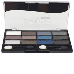 Lidschatten, Make-up-Palette, 12 dunkle Farben, verschiedene Blau und Grau, 12 Gramm von Générique