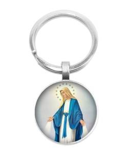 Schlüsselanhänger, Taschenschmuck, Heilige Jungfrau Maria, Gebet, Arm, ausgestreckt., silber, 9 x 3 cm von Générique