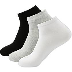 10 Paar Sneaker Socken Herren Damen Sport Freizeit Kurzsocken Füßlinge Baumwolle (DE/NL/SE/PL, Numerisch, 43, 46, Regular, Regular, 10x Weiß) von Generisch