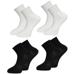 10 Paar Socken Sportsocken Tennissocken Sneaker Baumwolle Atmungsaktiv mit Komfortbund Herren & Damen (DE/NL/SE/PL, Numerisch, 43, 46, Regular, Regular, Weiß) von Generisch