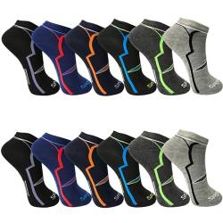 12 Paar Herren Sneaker Socken Kurzsocken Sportsocken Damen Füßlinge Baumwolle (DE/NL/SE/PL, Numerisch, 39, 42, Regular, Regular, Mehrfarbig) von Generisch