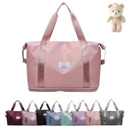 2024 Neue Reisetasche, 2024 Neue Reisetasche, Faltbare Reisetasche, Handgepäck, Sporttasche für Männer und Frauen (Pink-B) von Generisch