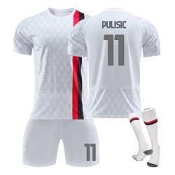 23/24 AC-Milan Trikot Neue Saison Hause/Auswärts Fußball Trikots Shorts Socken Set für Kinder/Erwachsene, Fussball Trikot Trainingsanzug für Junge Herren von Generisch