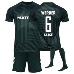 23/24 Werder Bremen Hause/Auswärts Fußball Trikots Shorts Socken Set für Kinder/Erwachsene, Werder Bremen Trikot, Fussball Jersey Trainingsanzug Herren Jungen von Generisch