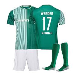 23/24 Werder Bremen Hause/Auswärts Fußball Trikots Shorts Socken Set für Kinder/Erwachsene, Werder Bremen Trikot, Fussball Jersey Trainingsanzug Herren Jungen von Generisch