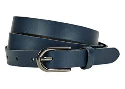 2cm Damen Gürtel aus Leder, Jeans Ledergürtel RDS-01 (Blau, 95 cm (Gesamtlänge 110 cm)) von Generisch