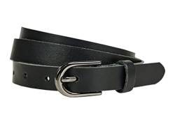 2cm Damen Gürtel aus Leder, Jeans Ledergürtel RDS-01 (Schwarz, 80 cm (Gesamtlänge 95 cm)) von Generisch