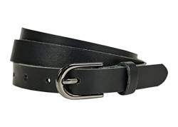 2cm Damen Gürtel aus Leder, Jeans Ledergürtel RDS-01 (Schwarz, 95 cm (Gesamtlänge 110 cm)) von Generisch