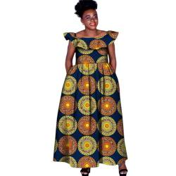 Afrikanische Kleider für Damen, Party, afrikanisches Damenkleid, knöchellang, ärmelloses Kleid, 24fs1403, L von Generisch
