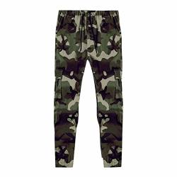 Arbeitshosen Männer, Herren Hose Patchwork Camouflage Jogging Hosen Outdoor Sporthosen Fitnesshosen Cargohose Mehrfachtaschen Baggy Trainingshose Jogginghose Mit Taschen Schlanke (7XL, Armeegrün) von Generisch