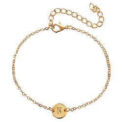 Armband für Damen Kette Armband mit Buchstaben Anhänger Geschenke für Mädchen Damen Bracelet Personalisierte Schmuck von Generisch