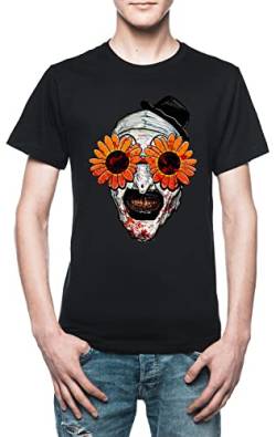 Art The Clown Terrifier 2 Sonnenblumen-Sonnenbrille Herren T-Shirt Schwarz von Generisch