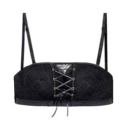 BH Damen Frauen trägerlose Stealth BH Wire BH Bandage Brassiere Unterwäsche Klein Damen (Black, 70A) von Generisch