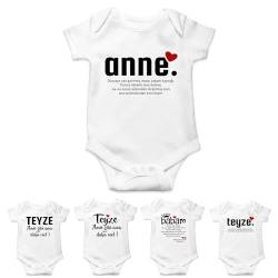 Babam anne teyze baby body tulum türkce yazilar Geschenk hediye von Generisch