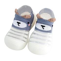 Baby Sneaker socken Baby Jungen Adventure-Socks Baby-Mädchen Socken Socke mit Gummisohle Baby Jungen Mädchen Tierdrucke Cartoon Socken Schuhe Kleinkind Atmungsaktives Baby (White, 12-18 Months) von Generisch