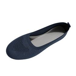 Balerinaschuhe Damen Leder Breite Füße Elegant Espadrilles Ballerinas Leichte Runde Schleife Balerinaschuhe Slipper Stoff Flach Flach Flache Schuhe Loafer von Generisch