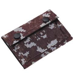 Bifold Wallet Camouflage: Geldbörse Kreditkartenfach dünne Brieftasche Halter vorne, coffee, Einheitsgröße von Generisch