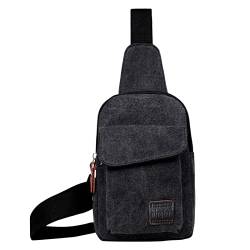 Canvas Satchel Casual Body Handtasche Messenger Shoulder Bag Shoulder Bags, Schwarz , Einheitsgröße von Generisch