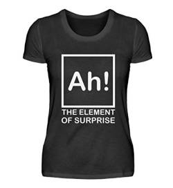 Chemie Formel Ah - Chemiker Lehrer Schule Wissenschaft Geschenk Lustige Sprüche Cool - Damenshirt -M-Schwarz von Generisch