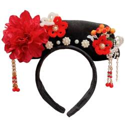 Chinesische Stirnbänder, Bühnenprinzessin, Kopfbedeckung für Frauen, Party-Haarbänder, Kopfschmuck, Haarreif, Blume, Kopfschmuck von Generisch