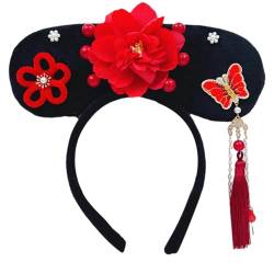 Chinesische Stirnbänder, Bühnenprinzessin, Kopfbedeckung für Frauen, Party-Haarbänder, Kopfschmuck, Haarreif, Blume, Kopfschmuck von Generisch
