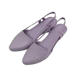 Damen Ballerina Flache Weich Schuhe Runde Zehe Atmungsaktiver weicher Boden weiblich Mutterschuhe Sandalen Sommer Abendkleid Slip On Pantoffeln (Pink, 38) von Generisch