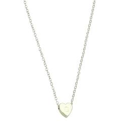 Damen Halskette Herz Buchstabe 925 Silber Kette Damen Personalisiere Kette Hypoallergene, Geburtstags und Weihnachten Geschenk Für Frauen Mädchen Mama Freundin - A-Z (G, Einheitsgröße) von Generisch