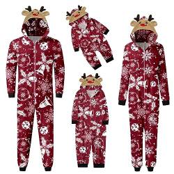 Damen Weihnachten Schlafanzug Familie Set Christmas Pyjama Lang Weihnachtspyjama Fun Schlafanzug Familien Outfit Set für Herren Damen Kinder Bedruckte Nachtwäsche Outfits von Generisch