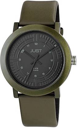 Design Damen Armband Uhr Anthrazit Grün Analog Echt Leder Quarz von Generisch