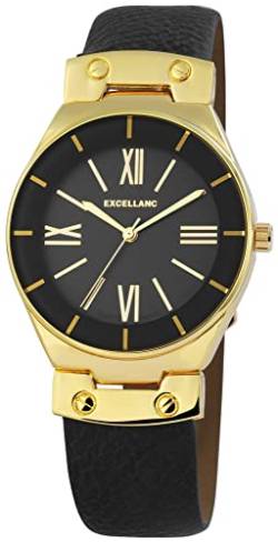 Design Damen Armband Uhr Grau Gold Römische Ziffern Kunst Leder Mode Quarz von Generisch