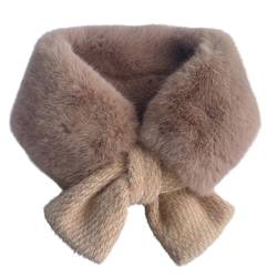 Dicker, gemütlicher modischer Schal für Kinder – Winter flauschig warm, weicher Plüsch, dekorativer Halswärmer, 1, Plüsch von Generisch