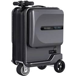 Fahrbares elektrisches Gepäck für Erwachsene/Jugendliche, 50,8 cm, intelligenter motorisierter Handgepäckkoffer mit USB-Smart-LED-Sensor, Schwarz, Schwarz von Generisch