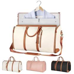 Faltbare Kleider-Reisetasche, Reise-Kleidertasche, Kleider-Reisetasche für Damen, Handgepäcktasche, Anzug-Reisetaschen für Herren, beige von Generisch