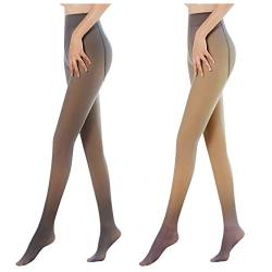 Feinstrumpfhose Damen Gefüttert, Feinstrumpfhose Thermoleggins Transparent Leggins Fleece Rhermoleggings Wohlig Warm Tights Damen Thermostrumpfhosen Feelwonder Strumpfhosen Thermostrumpfhose Strumpf von Generisch