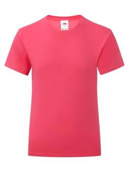 Generico T-Shirt Girls Iconic T. T-Shirt für Mädchen, kurzärmlig, 100 % Baumwolle, 1 T-Shirt, Modell FRU 61-250-0, fuchsia, 164 cm von Generisch