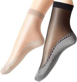 Generisch 10 Paar Damensocken Bequeme, dünne Socken für den Sommer, atmungsaktiv und leicht Ideal für lässige Looks und transparente Ankle Boots. (5 Schwarz 5 Haut) von Generisch