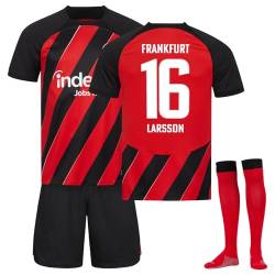 Generisch 23/24 Eintracht Frankfurt Fußball Trikots Shorts Socken Set für Kinder/Erwachsene, Frankfurt Hause Fussball Trikot Trainingsanzug Herren Jungen von Generisch