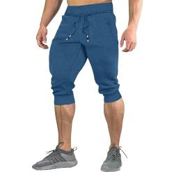 Generisch 3/4 Hose Herren Sommer Bermuda Shorts Herren Sommer 3/4 Stretch Regular Fit Lange Shorts Herren Lässigem Papas Shorts Jogger Herren Lang Lässigem Tennis Shorts Herren Casual Sport von Generisch