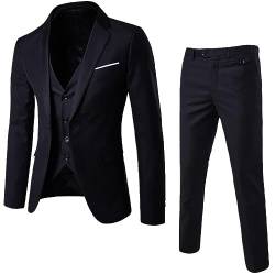 Generisch Anzug 2 Teilig Slim Fit Herrenanzug Blazer Anzüge Herren Modern Sakko Hose 2-Teilig Blazer Anzüge Smoking Herren Herren Sakko Sportlich für Herbst Winter von Generisch