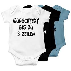 Generisch Baby Body mit Wunschtext beschriftet mit Wunschdruck Strampler Body Jungen und Mädchen, Schwarz von Generisch