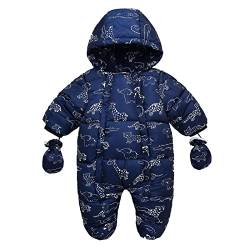 Generisch Baby Schneeanzug 0-3 Monate Schneeanzug Kleinkind Winter Winteranzug Mantel Neugeborene Daunen Babykleidung Lange Mädchen Schneeoverall Kleidung Skianzug Strampler Overall Anzüge von Generisch