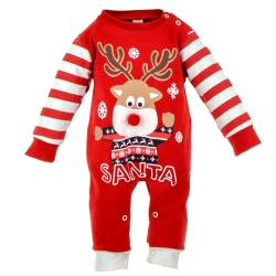 Generisch Baby Weihnachten Strampler | Jungen Mädchen | Langarm | 100% Baumwolle | Overall | Spielanzug | Einteiler | Spielanzug | Strampelanzug | Babykleidung | Spieler (74, Pattern 2) von Generisch