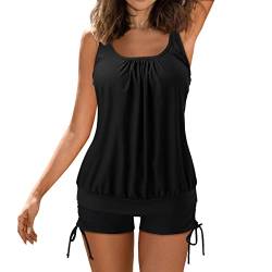 Generisch Bademode Damen Große Größe 48 Short Short Badeanzug Tankini Damen Einteiler Damen Bademode Mit Shorts Damen Bademode Damen Große Größe Damen Tankini Schwimmanzug Damen Tankini Mit Netz von Generisch