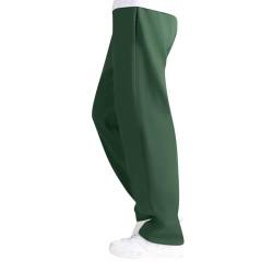 Generisch Baggy Jogginghose Herren Breite Jogging Hose Weites Bein Baumwolle Elastische Taille Sweatpants Lang Sporthose Sweat Pants Men Winter Warme Männer Sweathose Mit Taschen F6- Grün S von Generisch