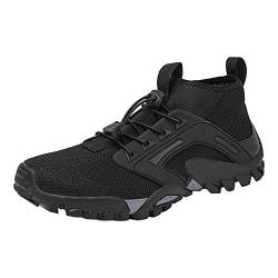 Generisch Barfußschuhe Herren rutschfest Wasserdicht Laufschuhe Sneaker Hiking Atmungsaktiv Sommer Turnschuhe Wanderschuhe Leichte Outdoor Camping Breite Füße Barfußschuhe Trekkingschuhe von Generisch