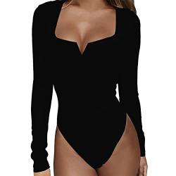 Generisch Body Damen Elegant Langarm Bodys for damen Bodysuit Tops for damen Stringbody Partyoutfits Damen Bodysuit Damen Elegant GanzköRperanzug Damen von Generisch