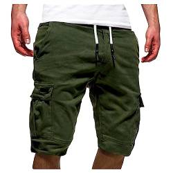 Generisch Cargo Shorts Herren Lässig Lose Sporthose Regulär Fit Sommerhose Vintage Kurze Hosen Einfarbig Baumwolle Cargohose Mit Taschen Freizeithose Weich Bequem Laufshorts Sommer Bermuda Short von Generisch