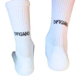 Generisch DIFIGIANO Statement Crew Socks Unisex Streetwear Tennissocken Sportsocken Socken Weiß Größe L von Generisch