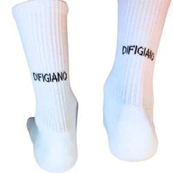 Generisch DIFIGIANO Statement Crew Socks Unisex Streetwear Tennissocken Sportsocken Socken Weiß Größe M von Generisch